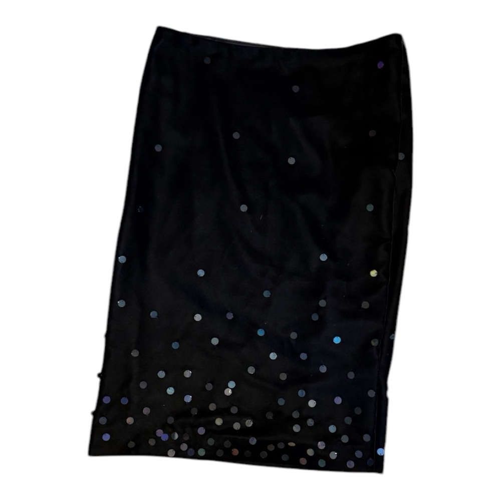 Armani Exchange Black Velvet Sequin Skirt